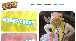 Desktop Screenshot of corkymagic.com